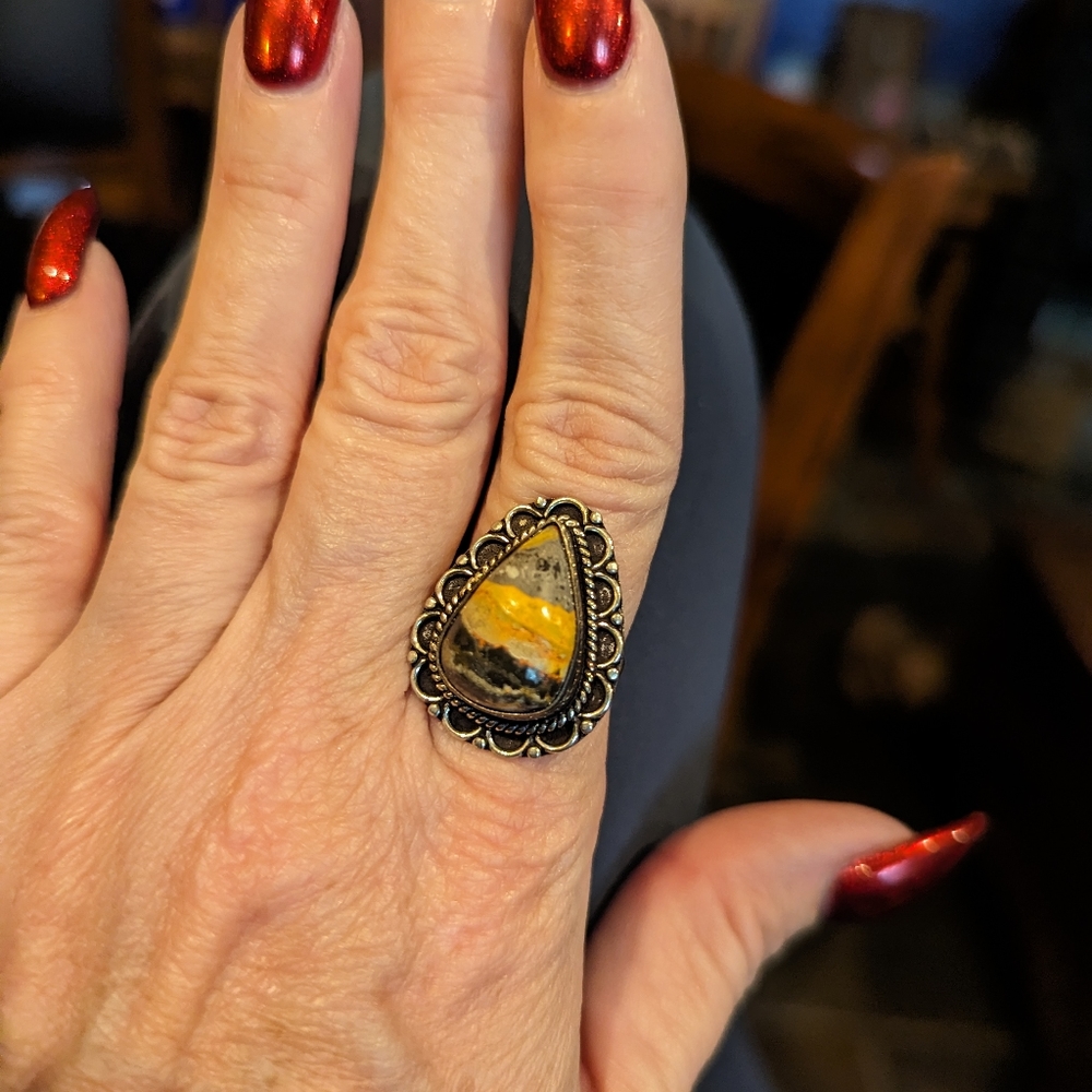 Bumblebee Jasper Ring